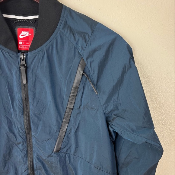 Nike Tech Hypermesh Varsity Jacket In Blue & Black Men’s Size XS 832190-010 - Picture 3 of 10